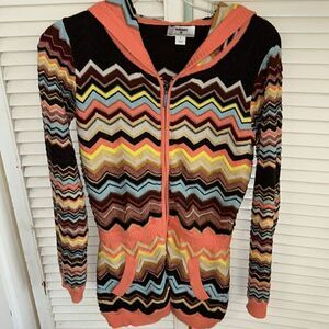 2011 LtdEd Missoni for Target 🎯 Zip up Sweater Hoodie Classic Missoni Look 👀